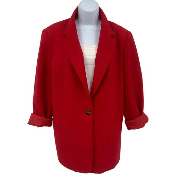 Sag Harbour 100% Wool Red Classic Blazer - Picture 5 of 12